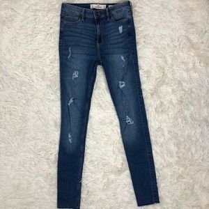 hollister jeans sz rise skinny ultra super